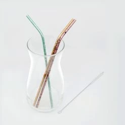Grand Fusion Housewares 3 Pack Stainless Steel Straw Set With Brush - Painted Metallic Finish -Tools Verkaufsladen M00039339678130 3017648294