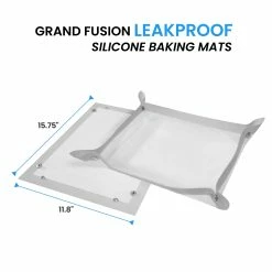 Grand Fusion Housewares Leakproof Non-Stick Silicone Clear Baking Mat -Tools Verkaufsladen M00039339678727 326070120