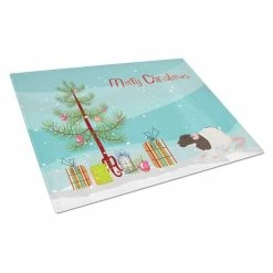 Caroline's Treasures K4471LCB Dumbo Rat Merry Christmas Glass Cutting Board - Large