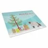 Caroline&apos;s Treasures K4570LCB Birman Cat Merry Christmas Glass Cutting Board - Large