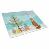 Caroline&apos;s Treasures K4799LCB Somali Cat Merry Christmas Glass Cutting Board - Large -Tools Verkaufsladen M00194030395424 331802777