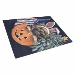 Caroline&apos;s Treasures PPP3124LCB Yorkie For All Seasons Glass Cutting Board - Large