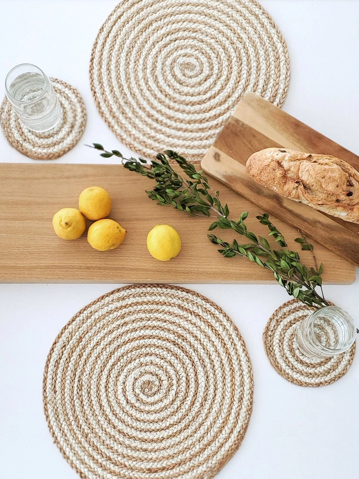 KORISSA Kata Spiral Placemat - Natural (Set Of 4) 5 KORISSA Kata Spiral Placemat - Natural (Set Of 4) – Bild 3