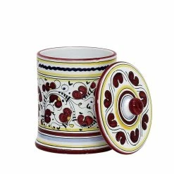 Artistica - Deruta Of Italy Of Italy Orvieto Red Rooster: Caffe&apos; (Coffee) Container Canister -Tools Verkaufsladen M00196704411744 1340542860