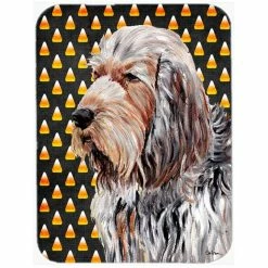Caroline's Treasures SC9660LCB Otterhound Candy Corn Halloween Glass Cutting Board - Large