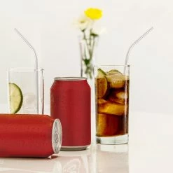 Grand Fusion Housewares Stainless Steel Drinking Straw 3 Pk Set With Bristle Cleaning Brush, Reusable, Eco-Friendly -Tools Verkaufsladen M00638037916621 163771827