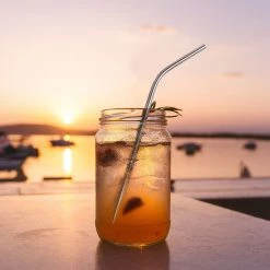 Grand Fusion Housewares Stainless Steel Drinking Straw 3 Pk Set With Bristle Cleaning Brush, Reusable, Eco-Friendly -Tools Verkaufsladen M00638037916621 3244867921