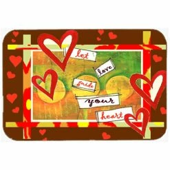 Caroline's Treasures PJC1113LCB Let Love Guide Your Heart Valentines Day Glass Cutting Board - Large