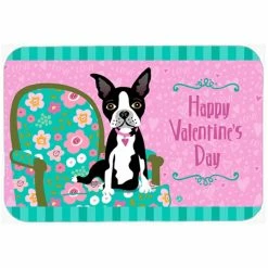 Caroline's Treasures VHA3001LCB Happy Valentines Day Boston Terrier Glass Large Cutting Board