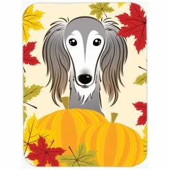 Caroline's Treasures BB2035LCB Saluki Thanksgiving Glass Cutting Board - Large