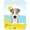 Caroline&apos;s Treasures BB2115LCB Wire Haired Fox Terrier Summer Beach Glass Cutting Board - Large -Tools Verkaufsladen M00638508197221 618554342