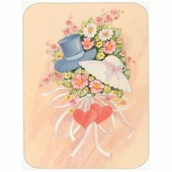 Caroline&apos;s Treasures APH2039LCB Love Valentines Day Bouquet Glass Cutting Board - Large