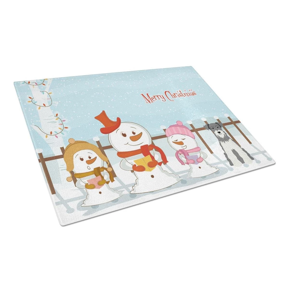 Caroline's Treasures BB2385LCB Merry Christmas Carolers Miniature Schanuzer Salt & Pepper Glass Cutting Board - Large 3 Caroline's Treasures BB2385LCB Merry Christmas Carolers Miniature Schanuzer Salt & Pepper Glass Cutting Board - Large