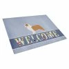 Caroline&apos;s Treasures BB5537LCB Australian Shepherd Dog Welcome Glass Cutting Board - Large -Tools Verkaufsladen M00638508698292 2371619810