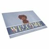 Caroline&apos;s Treasures BB5712LCB Dachshund Chocolate Welcome Glass Cutting Board - Large -Tools Verkaufsladen M00638508714398 1980487377