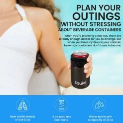 Grand Fusion Housewares Icy Bev Kooler V 2.0 - 3 In 1 Bottle Insulator, Can Insulator, And Water Bottle -Tools Verkaufsladen M00647166278043 3123537381