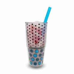 Grand Fusion Housewares Jumbo Size Silicone Shake Straws & Brush, Reusable (6) -Tools Verkaufsladen M00647166278180 3610099151
