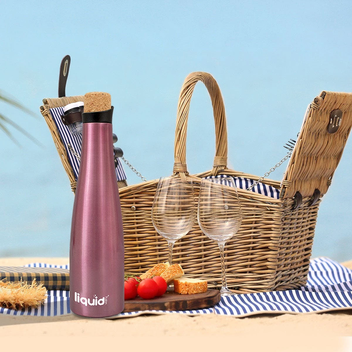 Grand Fusion Housewares Icy Bev Kooler, Wine Carafe & Water Bottle, Double Wall Vacuum-Sealed Stainless Steel Keeps Wine Ice Cold 3 Grand Fusion Housewares Icy Bev Kooler, Wine Carafe & Water Bottle, Double Wall Vacuum-Sealed Stainless Steel Keeps Wine Ice Cold