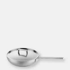 Mepra Frying Pan With Lid Cm.26 Attiva Pewter