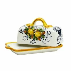 Artistica - Deruta Of Italy Of Italy Limoncini: Butter Dish With Cover -Tools Verkaufsladen M00704132924837 1948081849