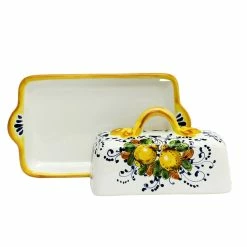 Artistica - Deruta Of Italy Of Italy Limoncini: Butter Dish With Cover -Tools Verkaufsladen M00704132924837 568611793