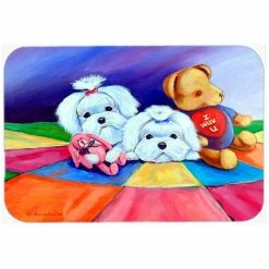 Caroline&apos;s Treasures 7515LCB Maltese Glass Cutting Board - Large