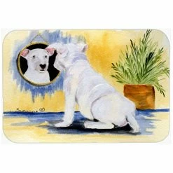Caroline&apos;s Treasures SS8135LCB Bull Terrier Glass Cutting Board - Large