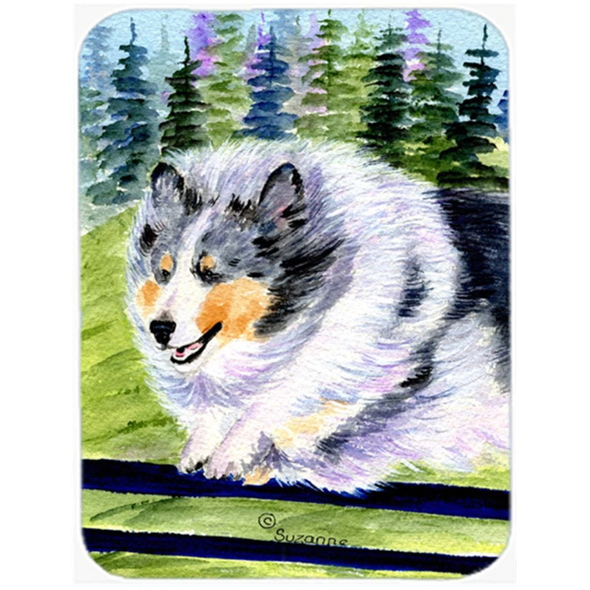Caroline's Treasures SS8305LCB 15" X 12" Sheltie Glass Cutting Board - Large 3 Caroline's Treasures SS8305LCB 15" X 12" Sheltie Glass Cutting Board - Large