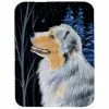 Caroline&apos;s Treasures SS8382LCB Starry Night Australian Shepherd Glass Cutting Board - Large