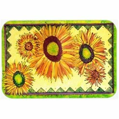 Caroline&apos;s Treasures 8060LCB 15 X 12 In. Flower Sunflower Glass Cutting Board - Large
