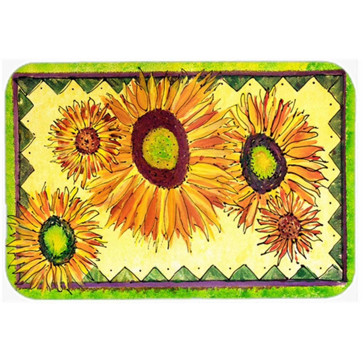 Caroline's Treasures 8060LCB 15 X 12 In. Flower Sunflower Glass Cutting Board - Large 3 Caroline's Treasures 8060LCB 15 X 12 In. Flower Sunflower Glass Cutting Board - Large