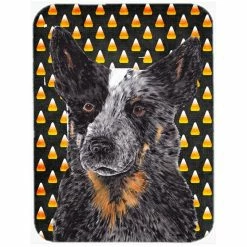 Caroline's Treasures SC9190LCB Australian Cattle Dog Candy Corn Halloween Portrait Glass Cutting Board - Large
