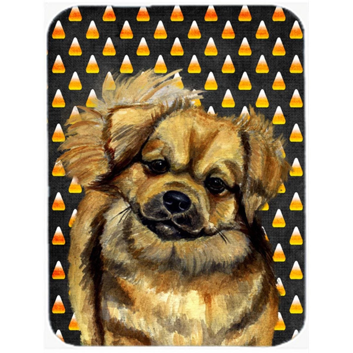 Caroline's Treasures LH9044LCB Tibetan Spaniel Candy Corn Halloween Portrait Glass Cutting Board - Large 3 Caroline's Treasures LH9044LCB Tibetan Spaniel Candy Corn Halloween Portrait Glass Cutting Board - Large