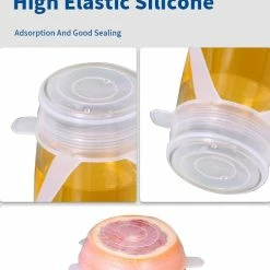 Vigor Reusable Food Grade 6 Pack Silicone Stretch Lids -Tools Verkaufsladen M00718157424128 1291886959