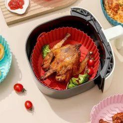 Vigor Large Reusable Air Fryer Silicone Non Stick Round Basket With Handles -Tools Verkaufsladen M00718157424869 3534163045