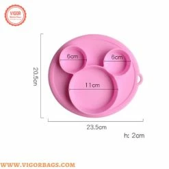 Vigor Silicone Grip Dish, Suction Plate, Divided Plate, Baby Toddler Plate (Pack Of 1) -Tools Verkaufsladen M00718157426320 1165004337