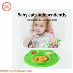 Vigor Silicone Grip Dish, Suction Plate, Divided Plate, Baby Toddler Plate (Pack Of 1) -Tools Verkaufsladen M00718157426320 1215777442