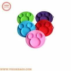 Vigor Silicone Grip Dish, Suction Plate, Divided Plate, Baby Toddler Plate (Pack Of 1)