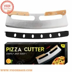 Vigor Pizza Cutter Rocker With Wooden Handles And Japanese Whetstone Knife Combo Pack -Tools Verkaufsladen M00718157426757 2912165737