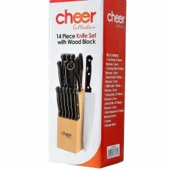 Cheer Collection 13pc Kitchen Knife Set With Wooden Block -Tools Verkaufsladen M00723169674324 1772399634
