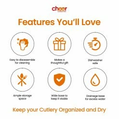 Cheer Collection Utensil Organizer Caddy And Drying Rack With Drip Tray -Tools Verkaufsladen M00810026170843 1533528701