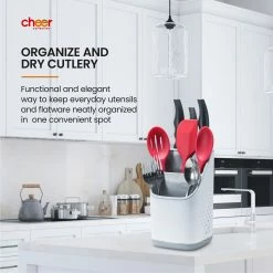 Cheer Collection Utensil Organizer Caddy And Drying Rack With Drip Tray -Tools Verkaufsladen M00810026170843 32039371