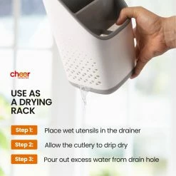 Cheer Collection Utensil Organizer Caddy And Drying Rack With Drip Tray -Tools Verkaufsladen M00810026170843 791803968