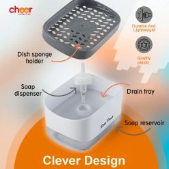 Cheer Collection Dish Soap Dispenser And Sponge Holder -Tools Verkaufsladen M00810026170966 3890561638
