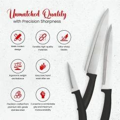 Cheer Collection F Knife Set (7 Piece) With Rotating Stand - Sharp Serrated And Standard Blades -Tools Verkaufsladen M00810026177927 3659918381