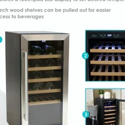 Sunnydaze Decor 33 Bottle Mini Beverage Refrigerator Glass Door Wine Beer Or Water -Tools Verkaufsladen M00810047673378 4006705978 scaled