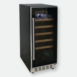 Sunnydaze Decor 33 Bottle Mini Beverage Refrigerator Glass Door Wine Beer Or Water