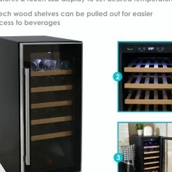 Sunnydaze Decor 33 Bottle Mini Beverage Refrigerator Glass Door Wine Beer Or Water -Tools Verkaufsladen M00810047678717 2187544488 scaled