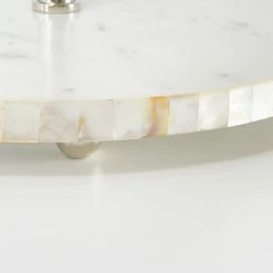 Anaya Home White Marble 2 Tier Cake Stand With Mother Of Pearl Inlay -Tools Verkaufsladen M00810048627899 1749789016 scaled