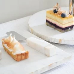 Anaya Home White Marble 2 Tier Cake Stand With Mother Of Pearl Inlay -Tools Verkaufsladen M00810048627899 1763795690 scaled